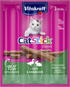Vitakraft - Catstick Duck & Rabbit (3 Sticks)