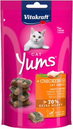 Vitakraft - Cat Yums Chicken & Cat Grass 40G