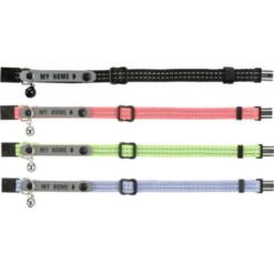 Trixie Collar With Address Tag - Reflective