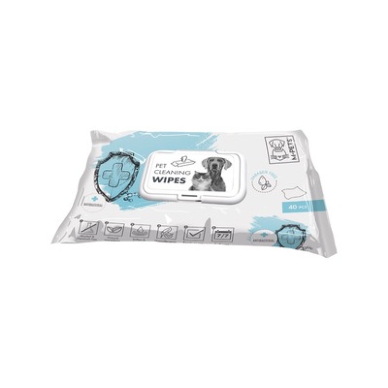 Mpets Antibacterial Wipes - 40Pcs