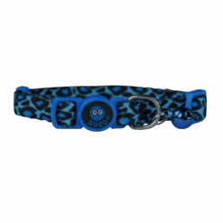 Doco Cat Collar - Leopard Print Blue