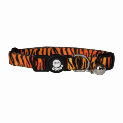 Doco Cat Collar - Zebra Print Orange