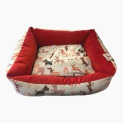 Camon Rectangular Bed - Winter Pups