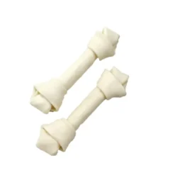 Fluffy Tails - 2 Knotted Rawhide Bones (~15cm)