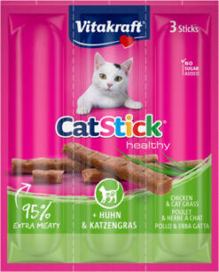 Vitakraft - Catstick Chicken & Cat Grass (3 Sticks)
