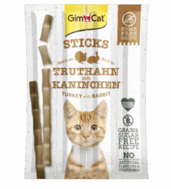 GimCat - Turkey & Rabbit Sticks (x4)