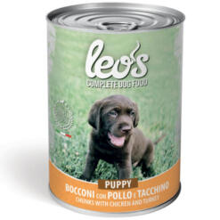 Leo’s Puppy Chunks with Chicken & Turkey 415g