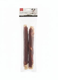 Fluffy Tails – Rawhide Stick Rolled with Duck