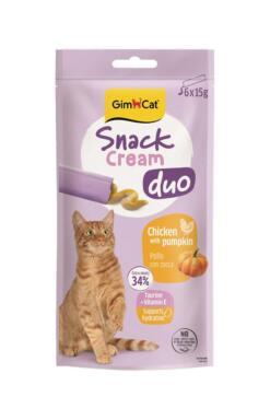 GimCat Snack Cream Duo Chicken With Pumpkin (6x15g)