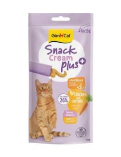 GimCat Snack Cream Plus Chicken with Carrot Sterilized Cat (6x15g)