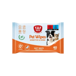 T.A.F Pet Wipes - Sensitive And Shine 40 Pcs