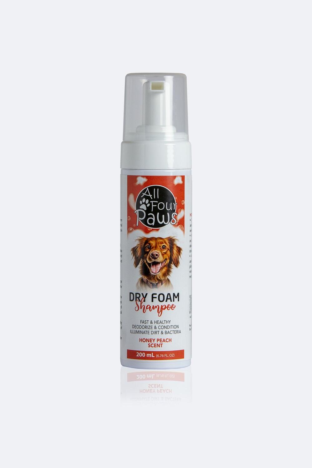 All Four Paws Dry Foam Honey Peach Shampoo 200ml